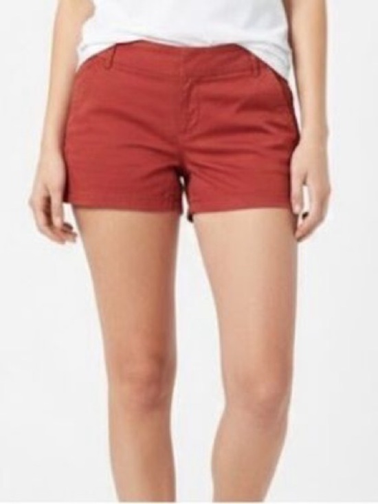 J. Crew Pants - J. Crew Red 100% Cotton Broken-in 3" Chino Shorts sz 4
